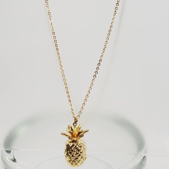 Vintage Pineapple Pendant Sweater Necklace 36" (93594) - Picture 2 of 4